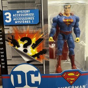 DC SUPERMAN 4 Inch Action Figure 1st Edition 3 Mystery Accessories Spin Master